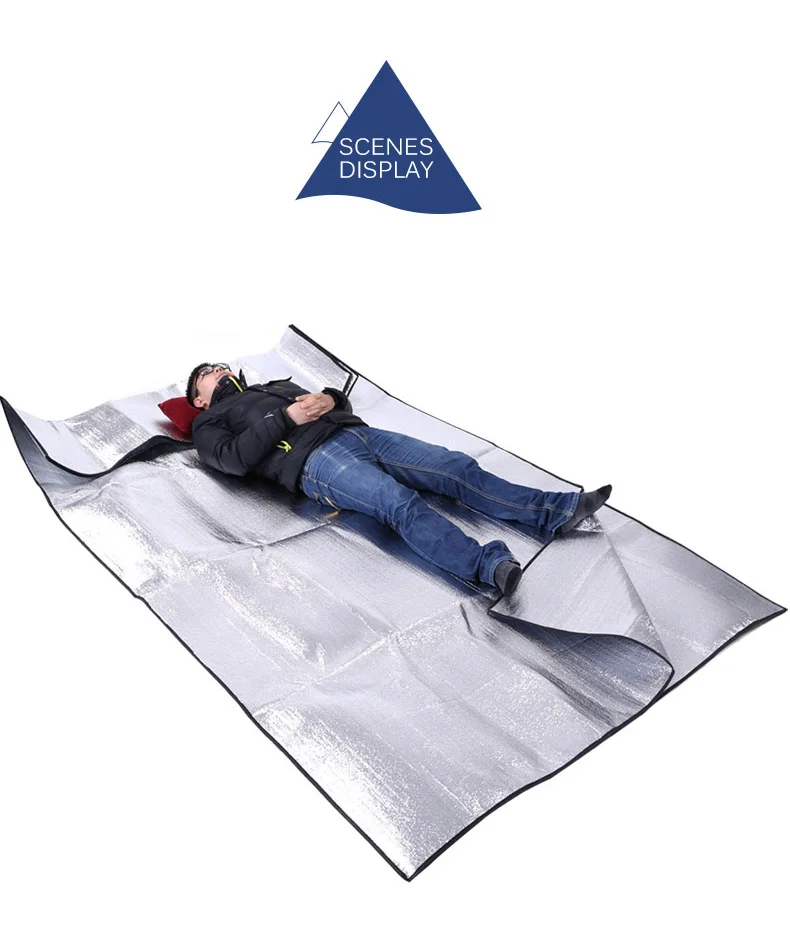 Hewolf 290x290cm Portable Aluminum Film Camping Mat PE Soft Travel Self-Driving Picnic Barbecue Mat Outdoor Hiking Camp Mattress
