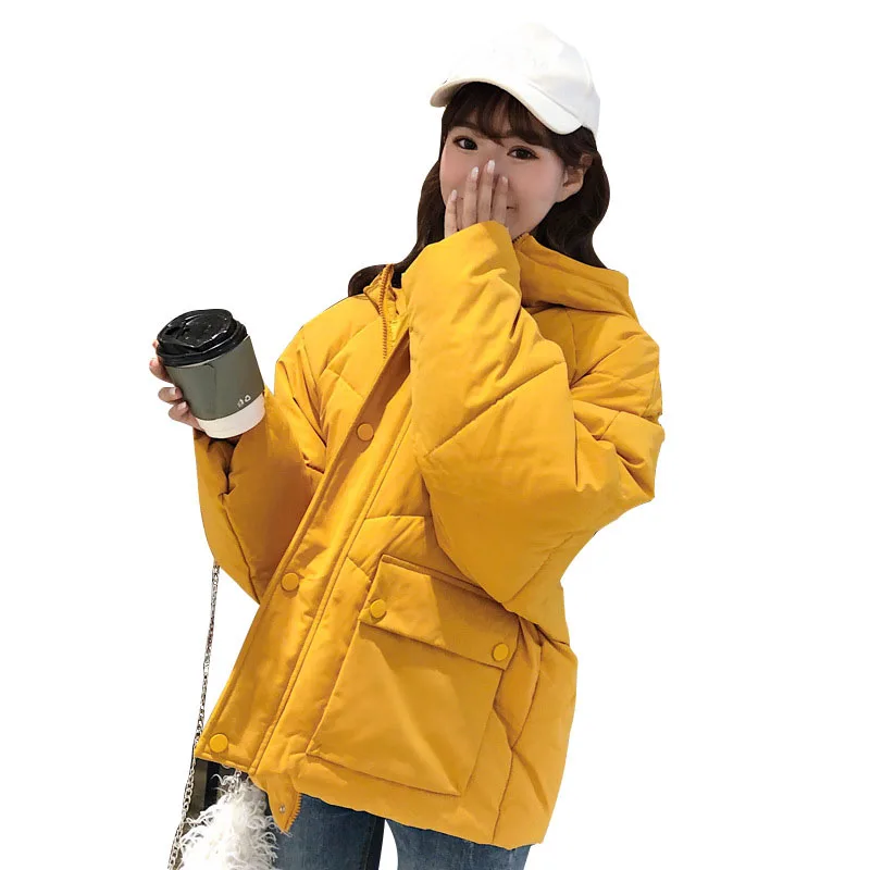 

2019 winter coat female short down cotton padded women thickening loose jacket bread service winter park kurtka damska JF080