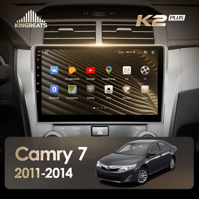 KingBeats штатное головное устройство For Toyota Camry 7 XV 50 55 2011 2014 GPS автомагнитола на