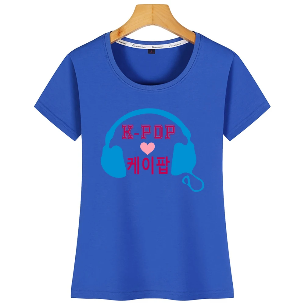 Топы Футболка женская Keep Calm And Listen To K Pop Love Kpop комические надписи на заказ