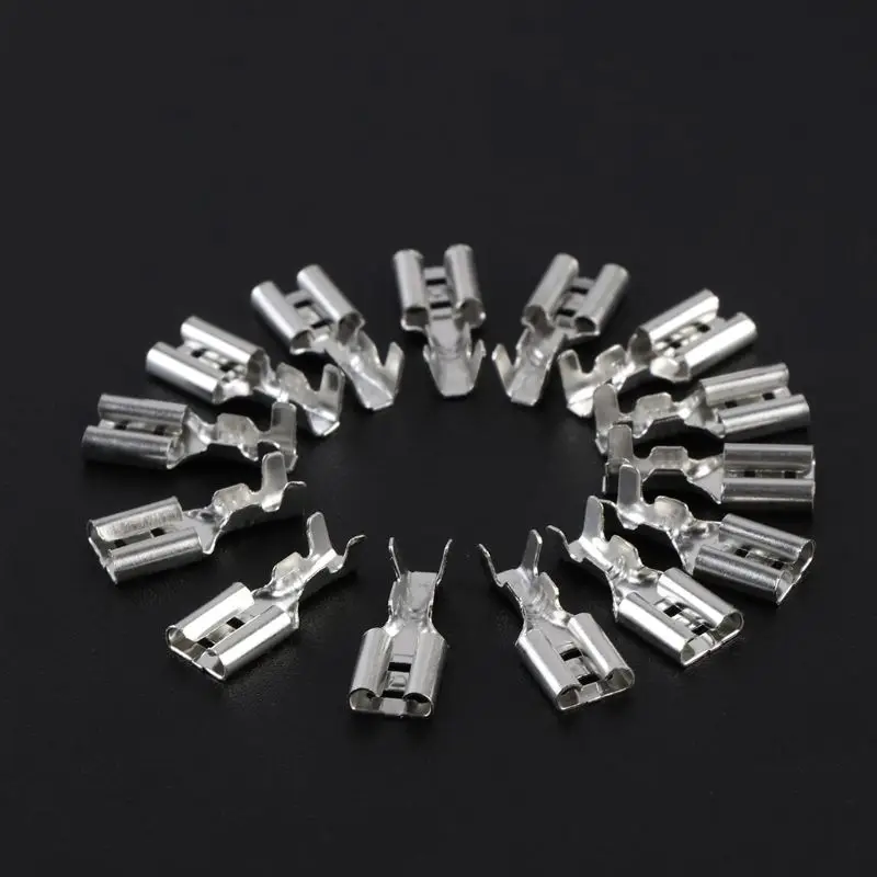 

2.8mm 4.8mm 6.3mm 500pcs/box Crimp Terminals Set Wire Connection Plug Spring Male Female Spade Terminator Connectors