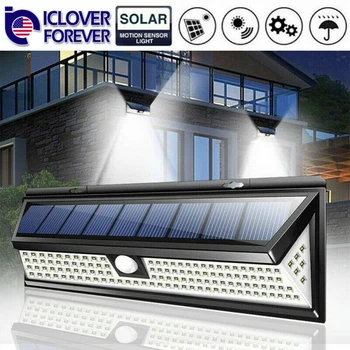 

118 LED Solar Lamp Outdoor Garden Yard Waterproof PIR Motion Sensor Wall Light For Porch Garden Yard Fence Patio