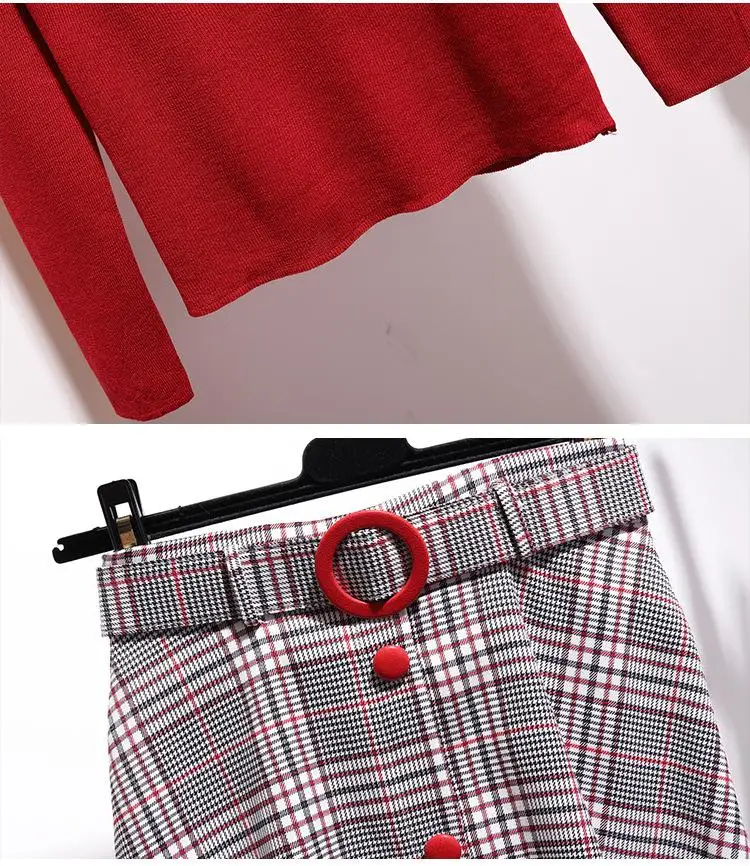ICHOIX вязаный свитер 2 шт. юбка комплект с поясом комплект из двух предметов зимняя одежда 2 шт. винтажный офисный Женский комплект из 2 предметов