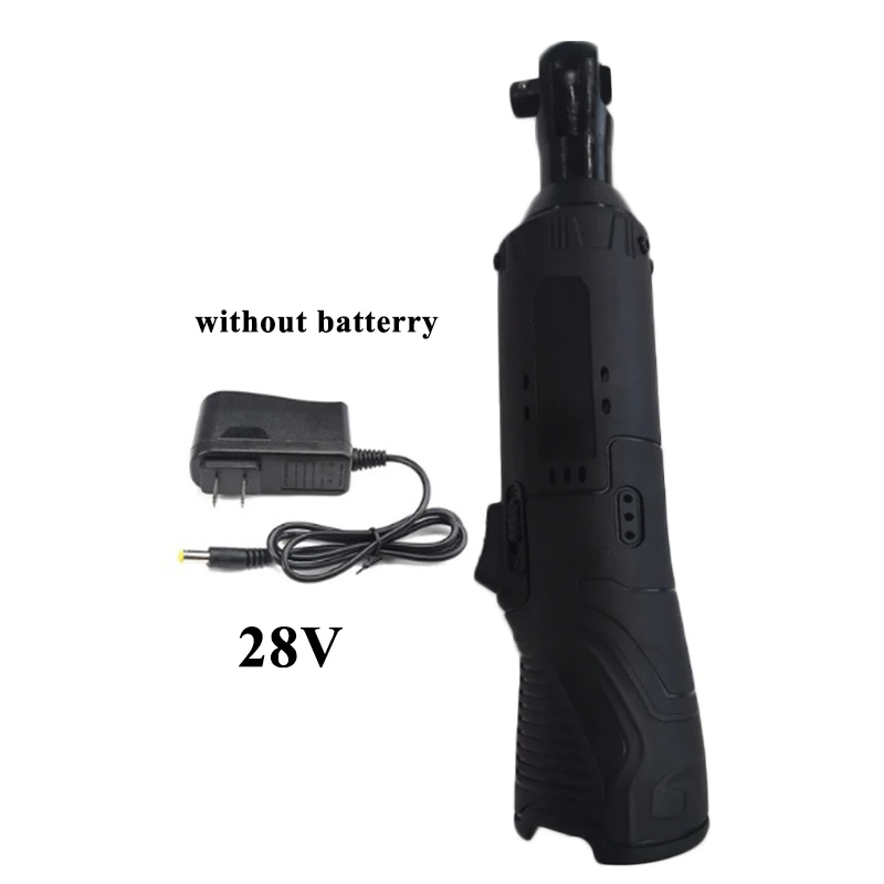 

12V/18V/28V 3/8" 100Nm Right Angle Cordless Electric Ratchet Wrench Rechargeable Lithium-Ion Battery Wireless Power Tools Set
