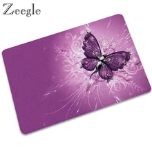 Zeegle резиновый коврик с бабочкой, противоскользящий, для ванной комнаты, мягкий дверной коврик, водонепроницаемый, для душа, для ног, коврик для гостиной, украшение пола