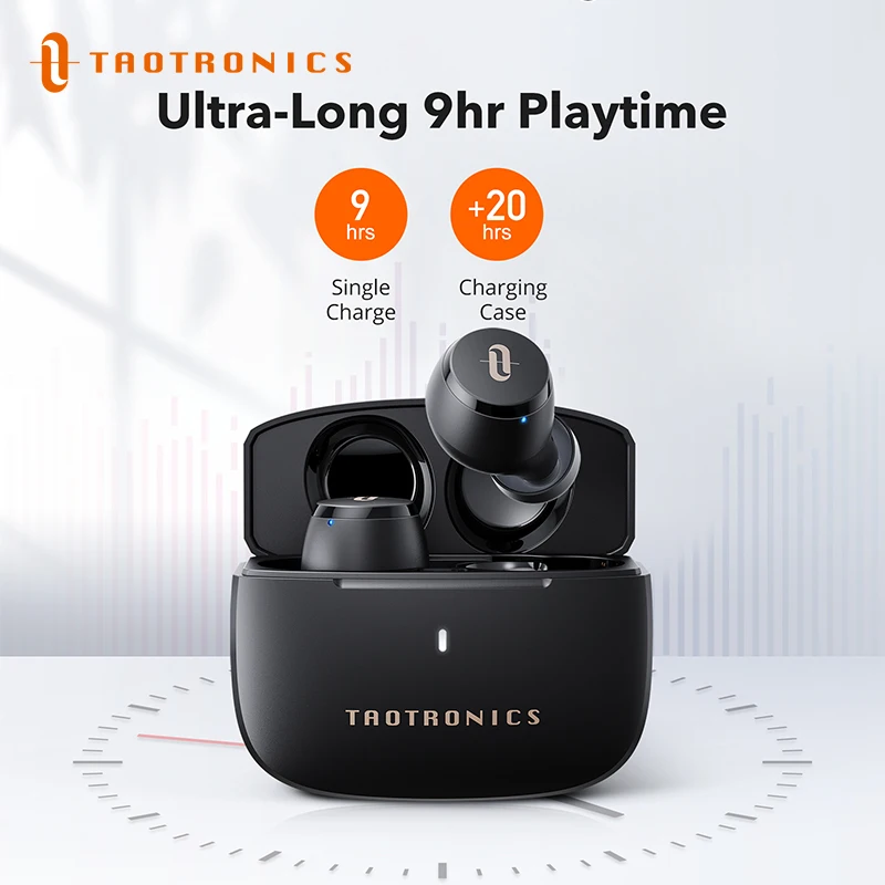 TaoTronics SoundLiberty 97 USB-C Wireless TWS Earbuds Smart Noise Cancelling Headset Touch Control IPX8 Waterproof 40Hr Playtime