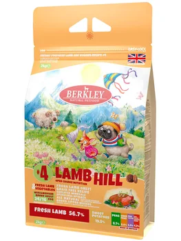 

BERKLEY BERKLEY №4 LAMB HILL for adult dogs of small and medium-sized breeds with lamb, vegetables, fruits and berries