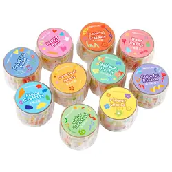 Ruban adhésif décoratif Washi pour Scrapbooking, étiquette autocollante pour planificateur de fête, papeterie fournitures de bureau 