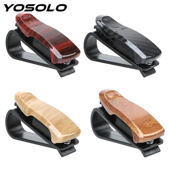 

YOSOLO Car Vehicle Sun Visor Sunglasses Clamp Wood Grain Glasses Case Glasses Holder ABS Auto Fastener Clip Eyeglasses Holder