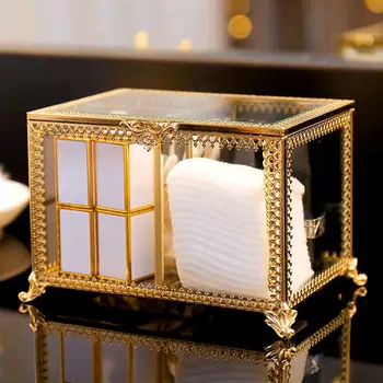 

OUNONA Cotton Swab Storage Box Dustproof Transparent Cotton Pads Storage Box Jewelry Organizer Case Desktop Toothpick Holder