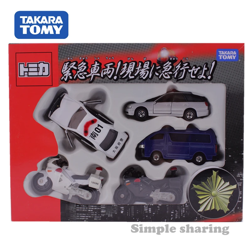 Takara tomy tomica полицейский Мотоцикл модель комплект литой миниатюрный автомобиль