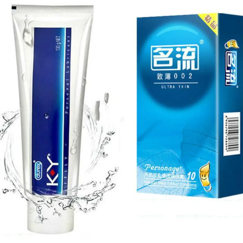 Durex Ky личная смазка 100 г с 10 шт. Comdons Толстая Сексуальная Анальная Вагина гель
