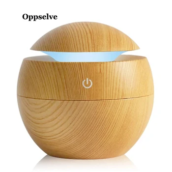 

Oppselve Electric Humidifier Essential Aroma Oil Diffuser Ultrasonic Wood Grain Air Humidifier Mini Mist Maker For Home Office