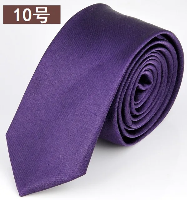 Narrow Casual Arrow Skinny Red Necktie Slim Black Tie for Men 5cm Man Accessories Simplicity for Party Formal Ties Fashion - Color: Purple