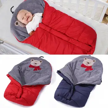 

Newborn Infant Baby Swaddle Blanket Zipper Sleeping Bag Toddler Baby Warm Cover Meticulous Weaving Good Warmth Retention