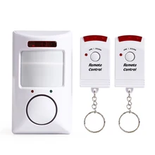 Wireless Home Security Alarm| 1 Battery-operated Receiver and 2 Controllers PIR Motion Sensor Detector Infrared Alert System