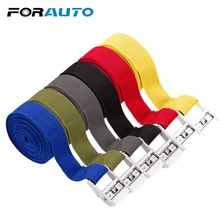 FORAUTO автомобильный Натяжной буксировочный трос, стяжной ремень с металлической пряжкой, крепкий храповый ремень, багажная сумка для автомобиля, мотоцикла, велосипеда, 3 метра