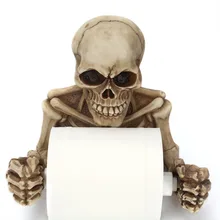 Хэллоуин креативность туалетной бумаги держатель крюк Тип рулон Полка для полотенец Скелет Ванная комната Декор таблички на стену стойка для домашних запасов
