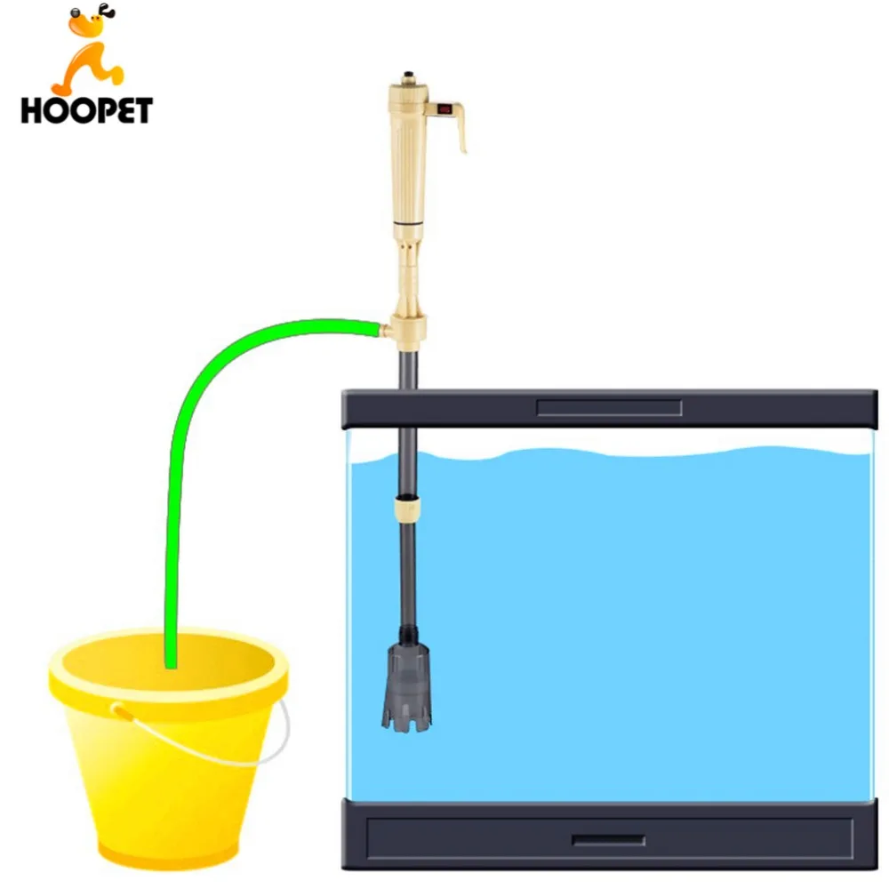 Hoopet аквариумные инструменты для очистки аквариума Aquario, Электрический Очиститель гравия, фильтр, сифон, вакуумный насос для замены воды, аксессуары для аквариума