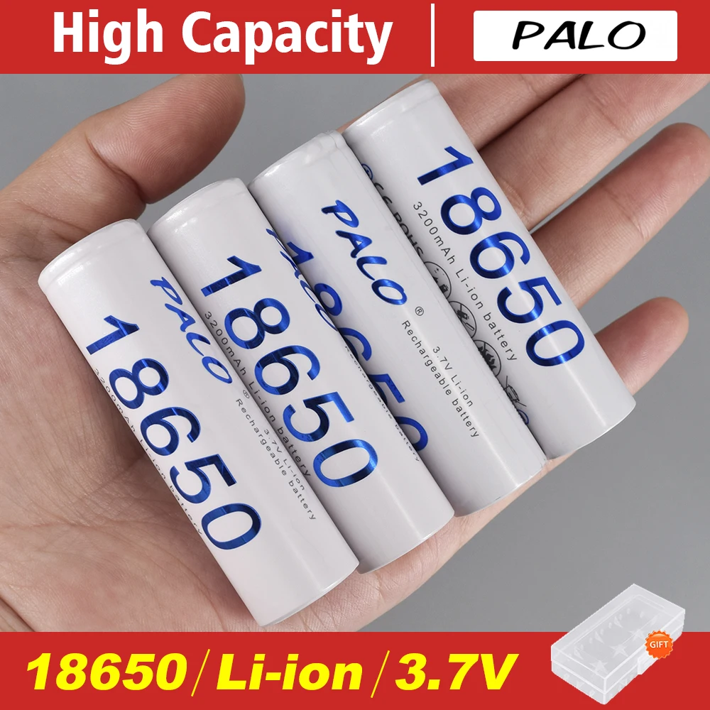 Palo 100% Nuovo Originale 18650 3200Mah Batteria 18650 3.7V Batteria Agli Ioni Di Litio Batteria Ad Alta Potenza Batteria Al Litio Torcia