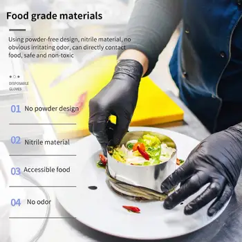 

Disposable Latex Gloves Food Grade Waterproof Allergy Free Disposable Work Safety Gloves Universal for Left Right hand 100 Pcs