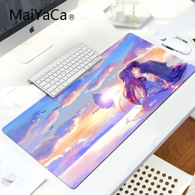LockEdge 30x80cm MaiYaCa Sword Art онлайн и аниме коврики для мышки ноутбук коврик для мышки в стиле аниме Удобная мышка коврик игровая защелка для мыши - Цвет: LockEdge 30x80cm