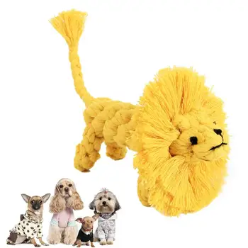 

15.5cm Modeling cotton rope - manual weaving lion shape pet dog multi-strand molar resistant knot dog toy toys for Dropship