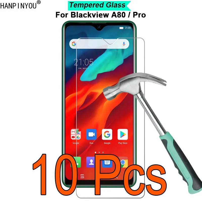 

Закаленное стекло для Blackview A80/Pro, твердость 9H, 2.5D, 10 шт./лот