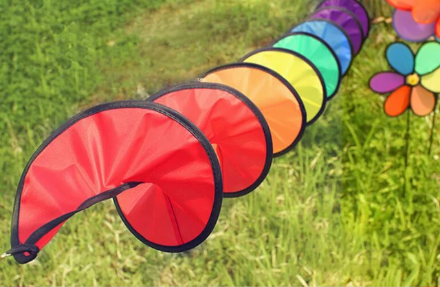 Calze A Vento Arcobaleno 2 Pezzi - Maniche A Vento Colorate Per Giardino, Campeggio E Decorazione Esterna