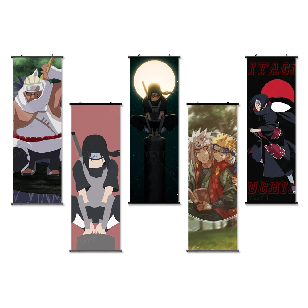 Home Wall Decor Japanese Naruto Plastic Hanging Scroll Picture HD