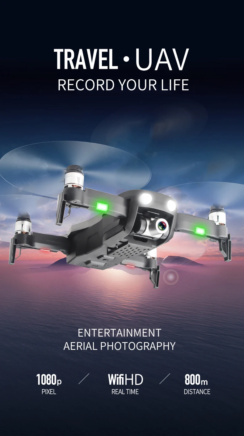 Дрон 4K wifi FPV Складная двойная камера gps позиционная платформа 5G RC Профессиональный 27 минут время полета долгий срок службы батареи