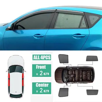 

For Mazda 3 Hatchback 4Pcs Windows Sunshade UV Ray Protector Mesh Block Privacy Visor
