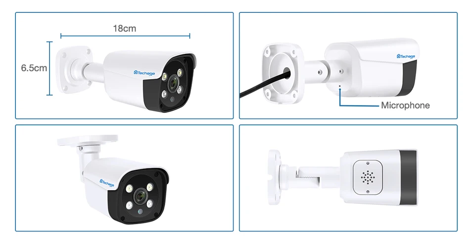 Techage H.265 8CH 5MP POE NVR комплект системы видеонаблюдения двухсторонняя аудио AI IP камера ИК Открытый Водонепроницаемый P2P Onvif комплект видеонаблюдения