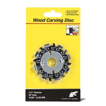 

16mm Wood Carving Disc Woodworking Chain Grinder Chain Saws Disc Chain Plate Tool for Angle Grinding 2.5 Inch Tools