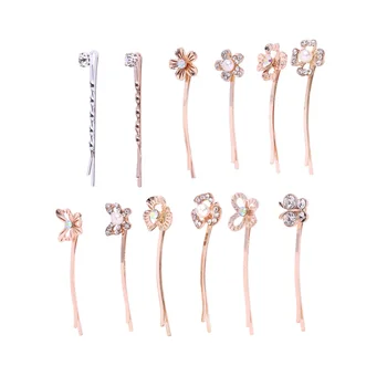 

19pcs Hair Pins Clover Butterfly Flower Pearl Hair Clips for Ladies and Girls (Six Different Patterns, Randomly Delivery)