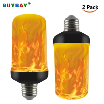 

4pack LED Flame Effect Light Bulb 4 Modes Flickering Emulation Christmas Decor Light E27 E26 Flame Bulb With Upside Down Effect