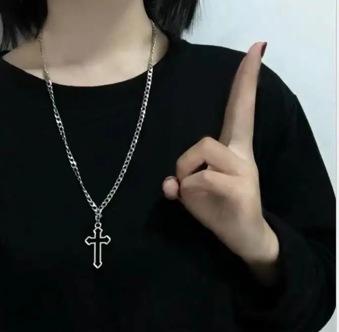 Харадзюку толстая цепочка сердце любовь egirl ожерелье e-girl модные аксессуары для девочек хип-хоп подарок на день рождения - Окраска металла: 8