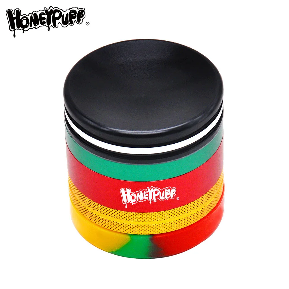 ハペ　5種 HONEYPUFF 63MM 5 Layers Aluminum Crusher with Silicone