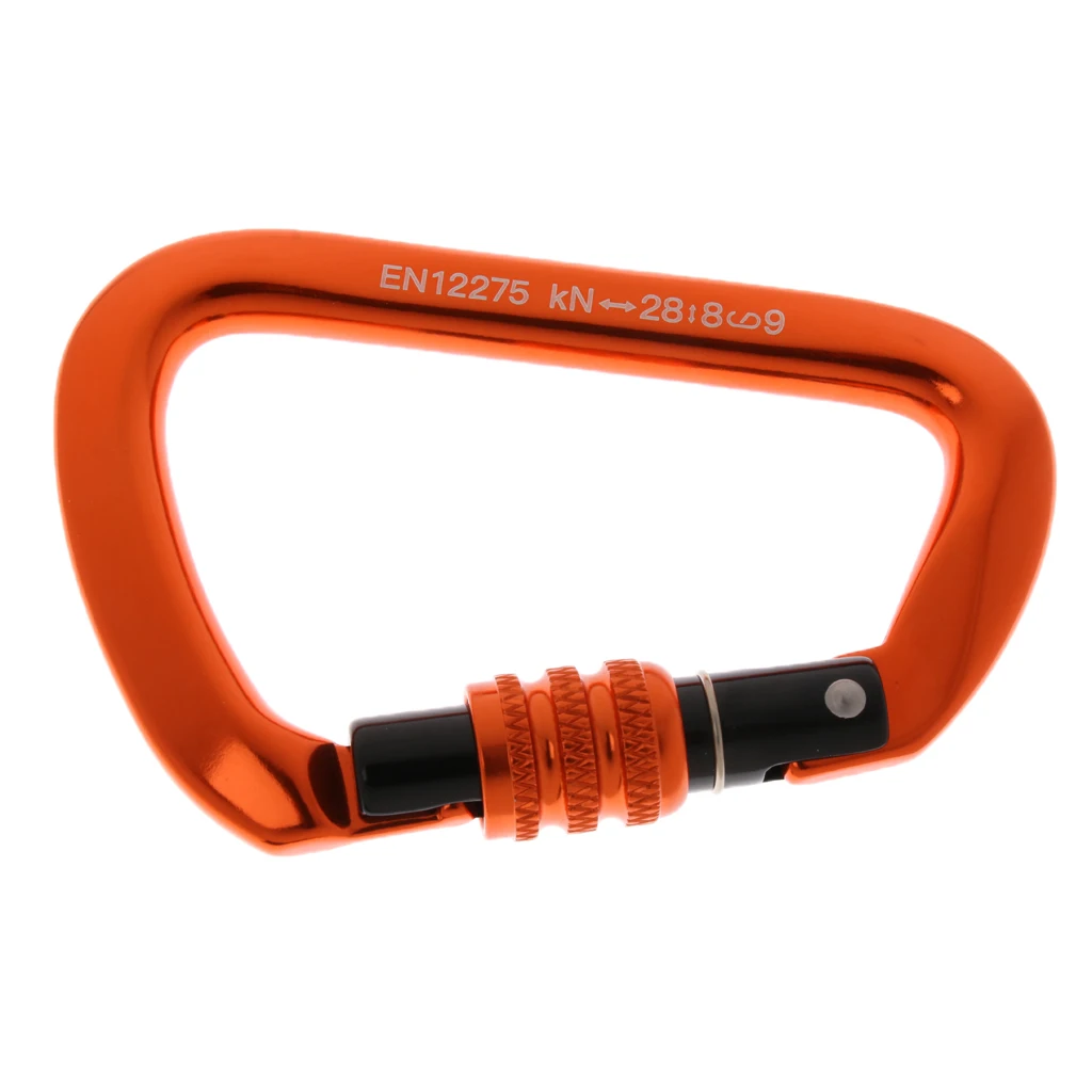 orange Открытый 28KN d-образный алюминиевый скалолазание Пешие прогулки ключ для ремонта объективов Карабин Крюк 110x72 мм Rappelling спасательная техника - Цвет: orange