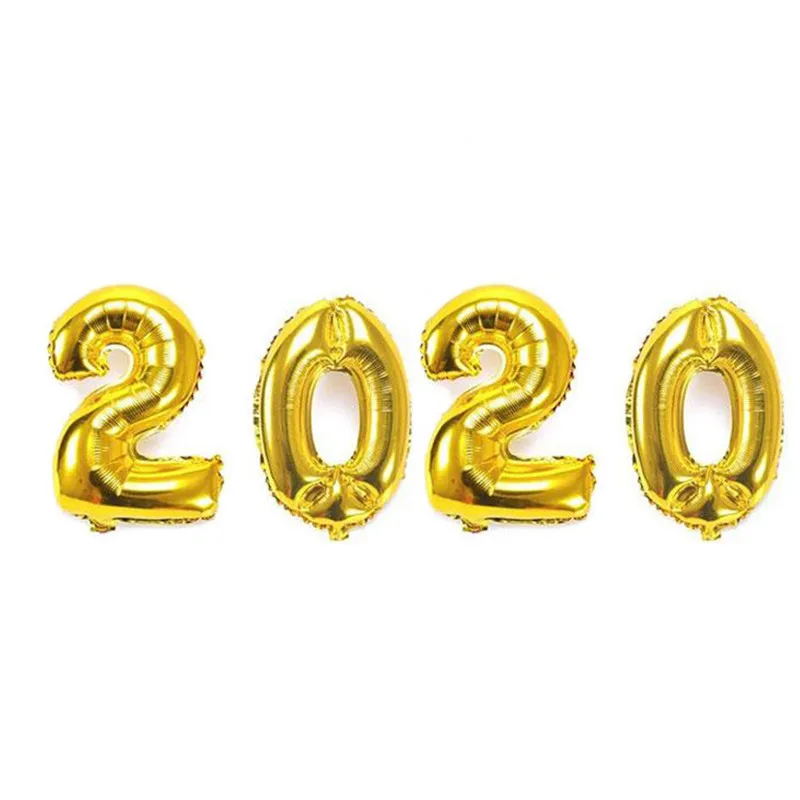 Цифры воздушный шар 2020 буквы с Новым Годом Украшения Из Фольги воздушные шары