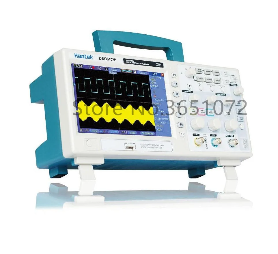 

Hantek DSO5102P Digital Storage Oscilloscope 100mhz 2channels 1gsa/s 7'' Tft Lcd Better Than Ads1102cal+