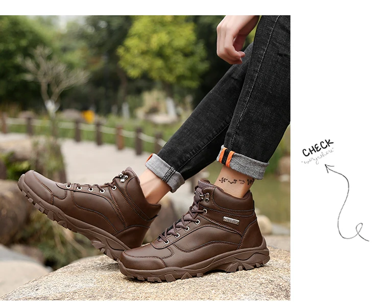 39-46 Men Boots Anti skidding Men Winter Shoes Big Size Winter Boots Men