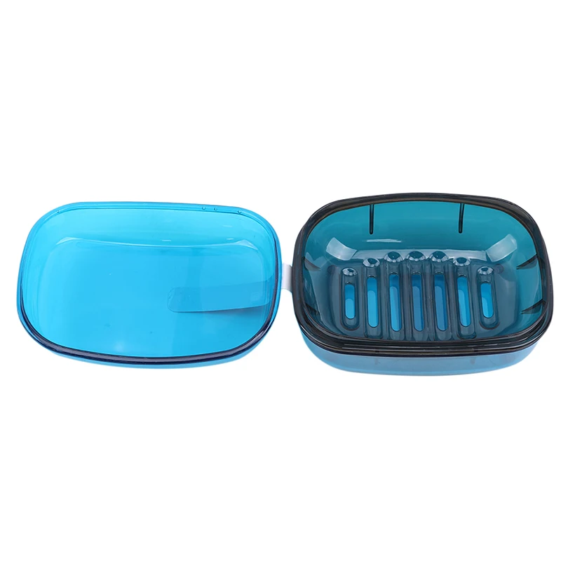 Portable Travel Soap Box Simple Double Heightening Soap Box Home Kitchen Bathroom Drain Soap Box With Lid Household Supplies