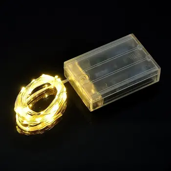 

2/3/4M LED String Silver With 20 /30 /40 LED Wire Fairy Lights Decorative Lights String Built-in Battery Waterproof