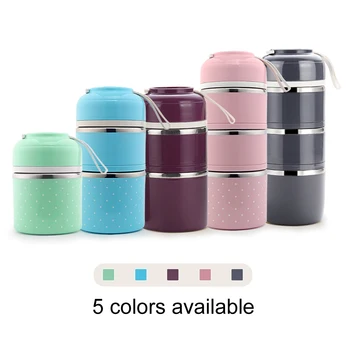 

WORTHBUY Drop Shipping Japanese Kids Lunch Box Portable Stainless Steel Bento Box Leak-Proof Food Container Kitchen Lunchbox