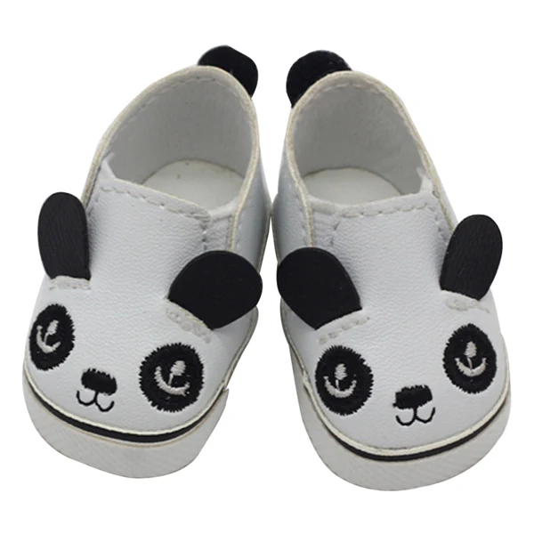 panda shoes 14,5 дюймовая американская кукольная обувь, кукольная обувь EXO Mellchan; обувь с героями мультфильмов; 1/6 обувь BJD panda - Цвет: panda shoes