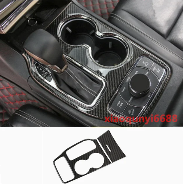 Подходит для Jeep Grand Cherokee Настоящее углеродное волокно держатель стакана воды крышка отделка 2 шт