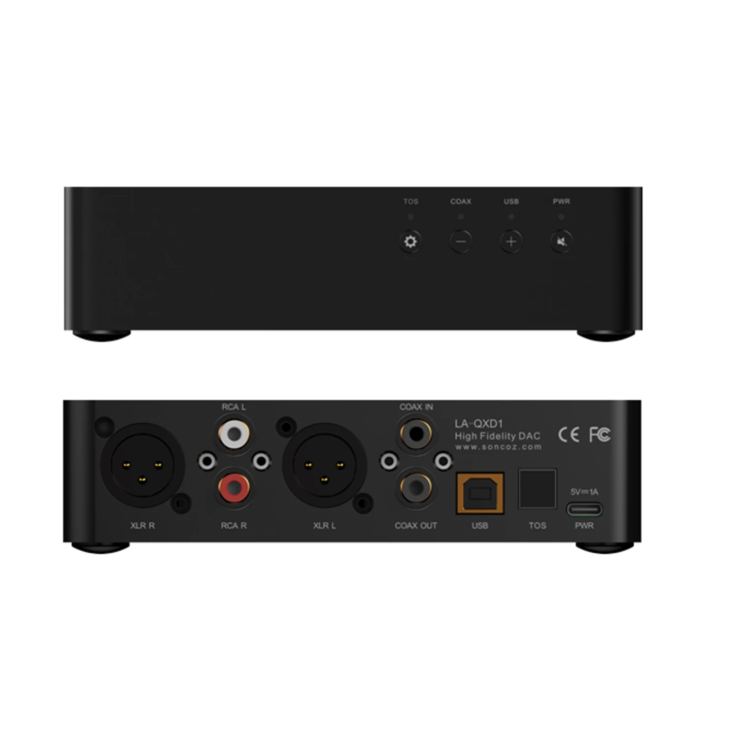 Soncoz La-qxd1 Full Balanced Usb Dac Es9038q2m With Xlr Rca Output ...