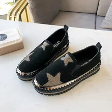 Lucyever/женские кроссовки; сезон весна-осень; обувь без шнуровки с кристаллами; женская повседневная обувь на плоской подошве; мягкая прогулочная обувь; Zapatos De Mujer