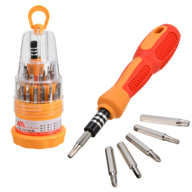 

31in1/set Mini Screwdriver Bits Magnetic Screw Driver Bit Trox Screw Driver Tool Kit Precision Instrument DIY Hand Repair Tool